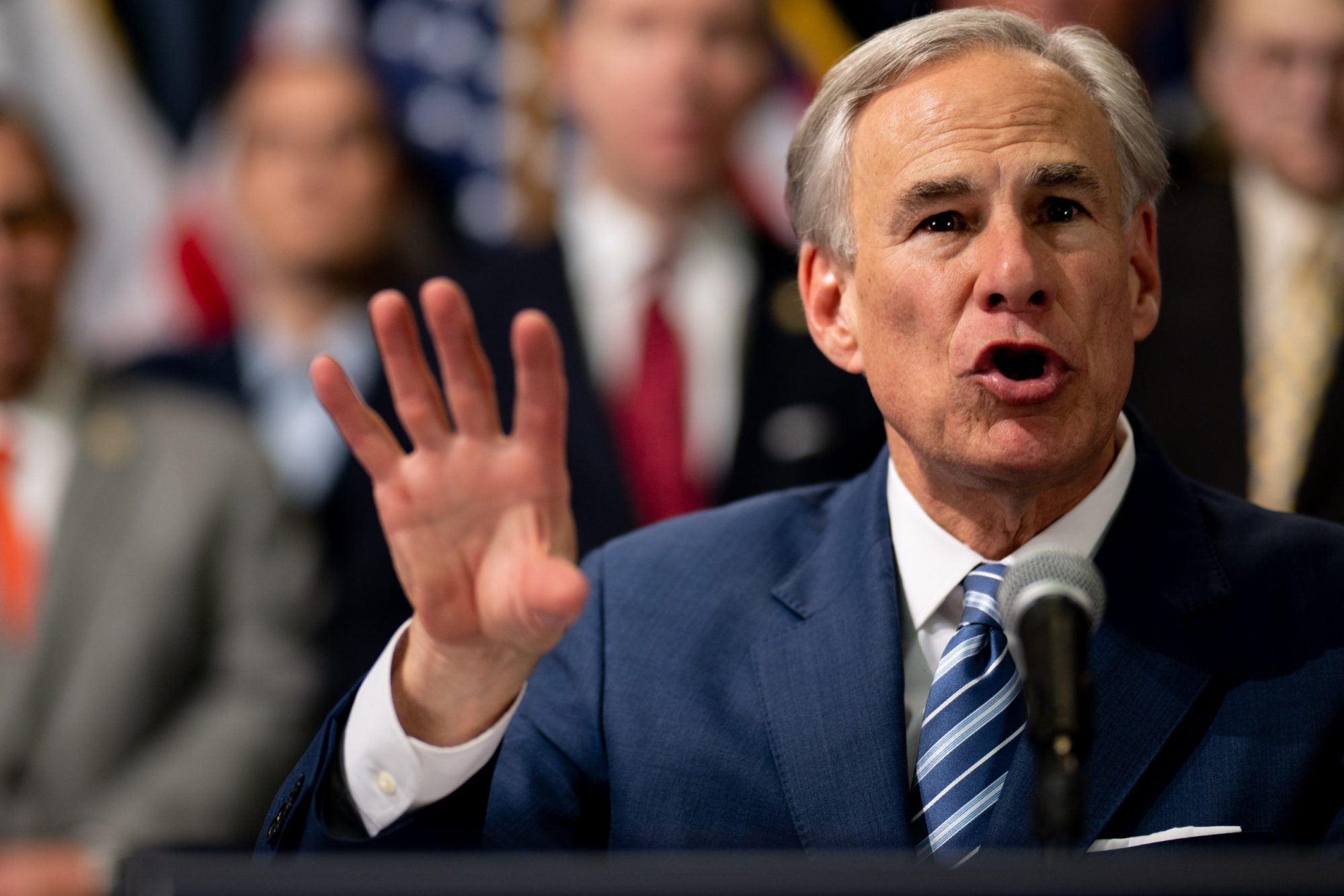 Texas Gov. Greg Abbott speaks during a news conference at the Texas State Capitol on June 08, 2023 in Austin, Texas. Photo by Brandon Bell/Getty Images