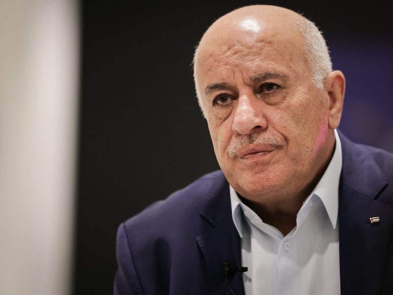 Palestinian Football Association leader Jibril Rajoub, head of the Palestine Olympic committee looks on during an interview in Paris on July 27, 2024, as part of the Paris 2024 Olympic Games. Photo by THIBAUD MORITZ/AFP via Getty Images